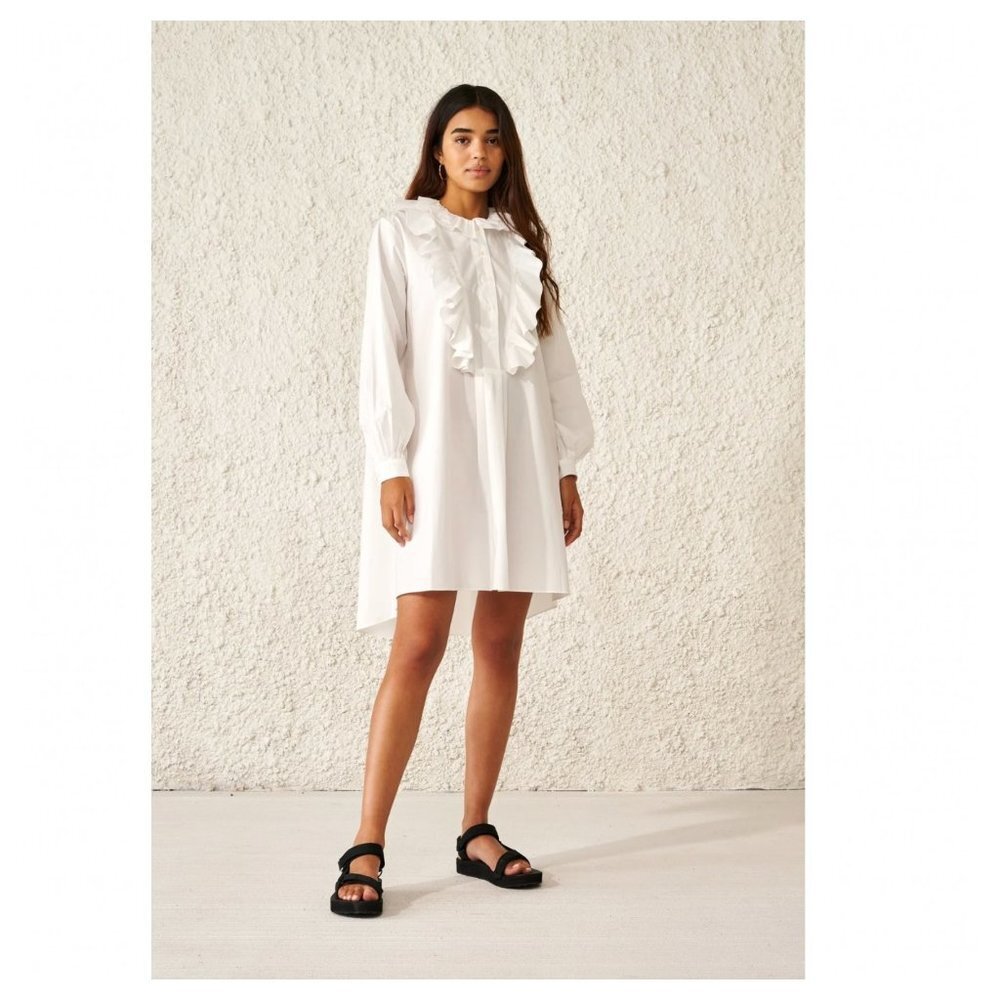 BELLEROSE Huguette White Cotton Shirt Dress - Picture 2 of 9